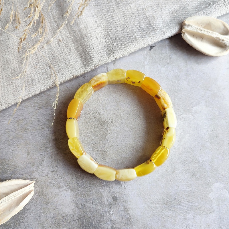 Браслет пластина янтарь 3311109515 (2)