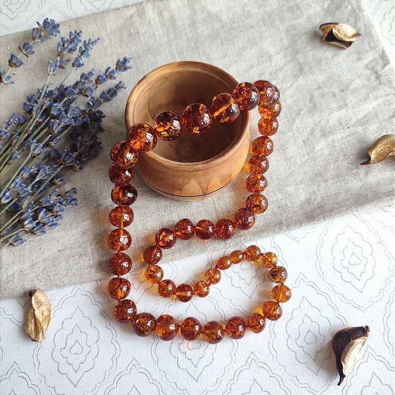 Бусы "Барок" янтарь