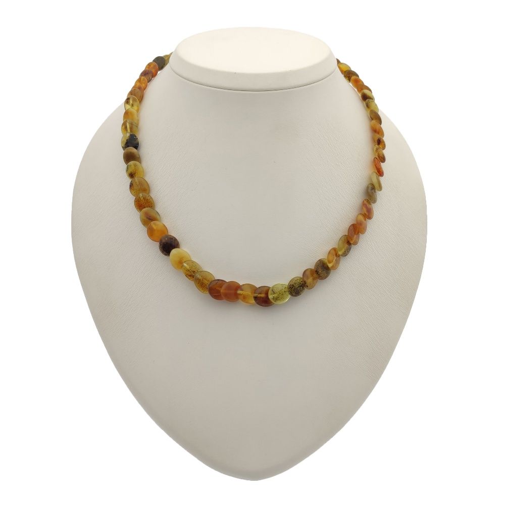 Бусы "Змейка" из янтаря