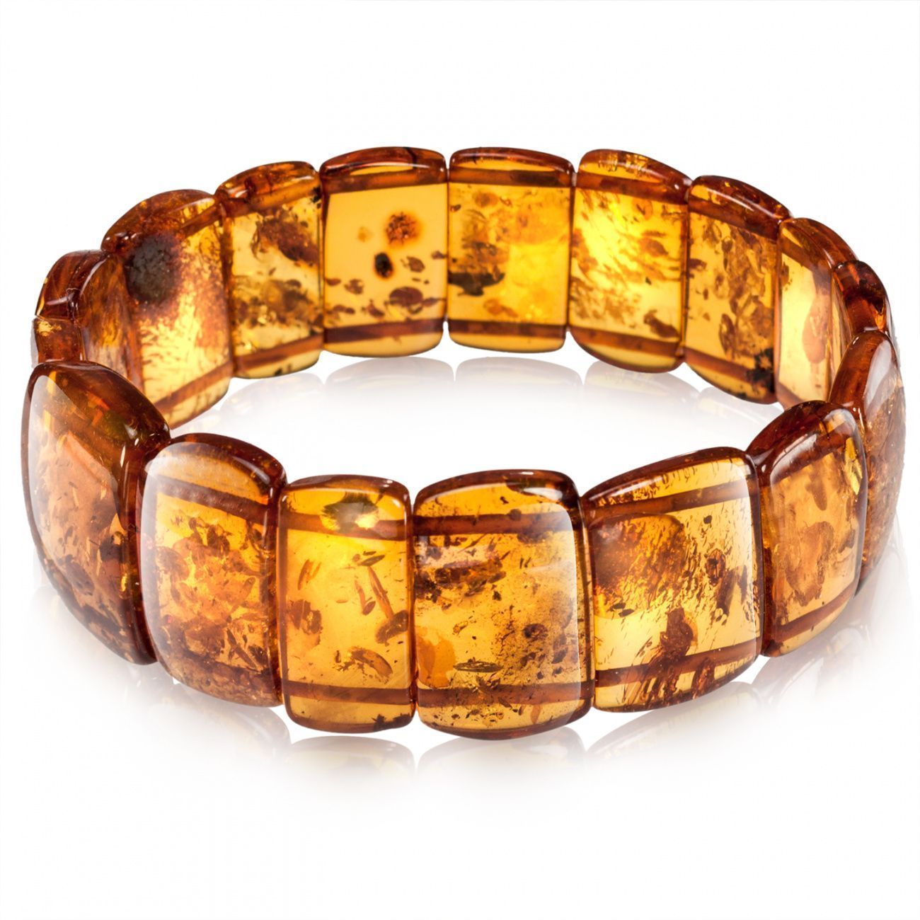 Браслет "Пластина" Янтарь