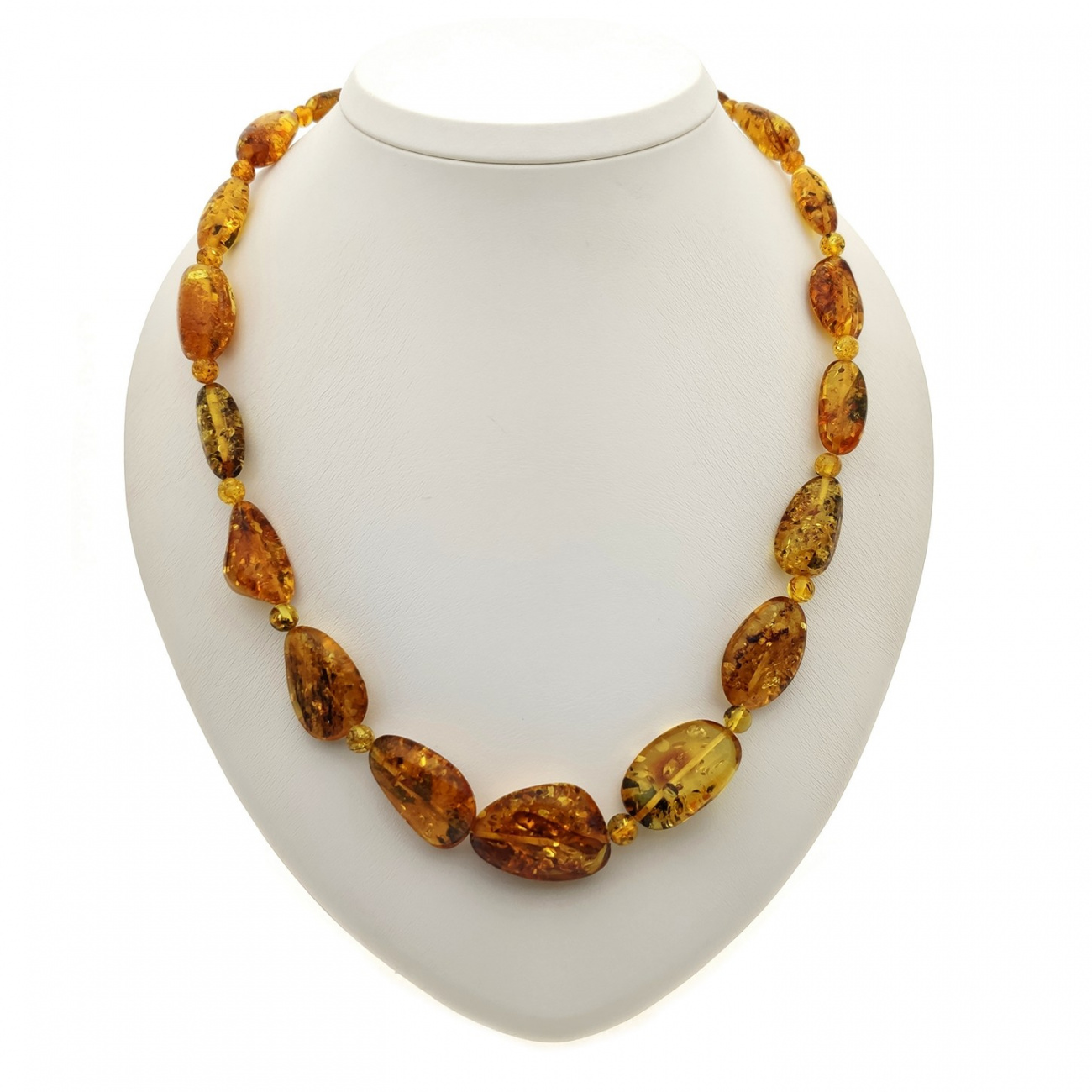 Бусы "Слива" из янтаря