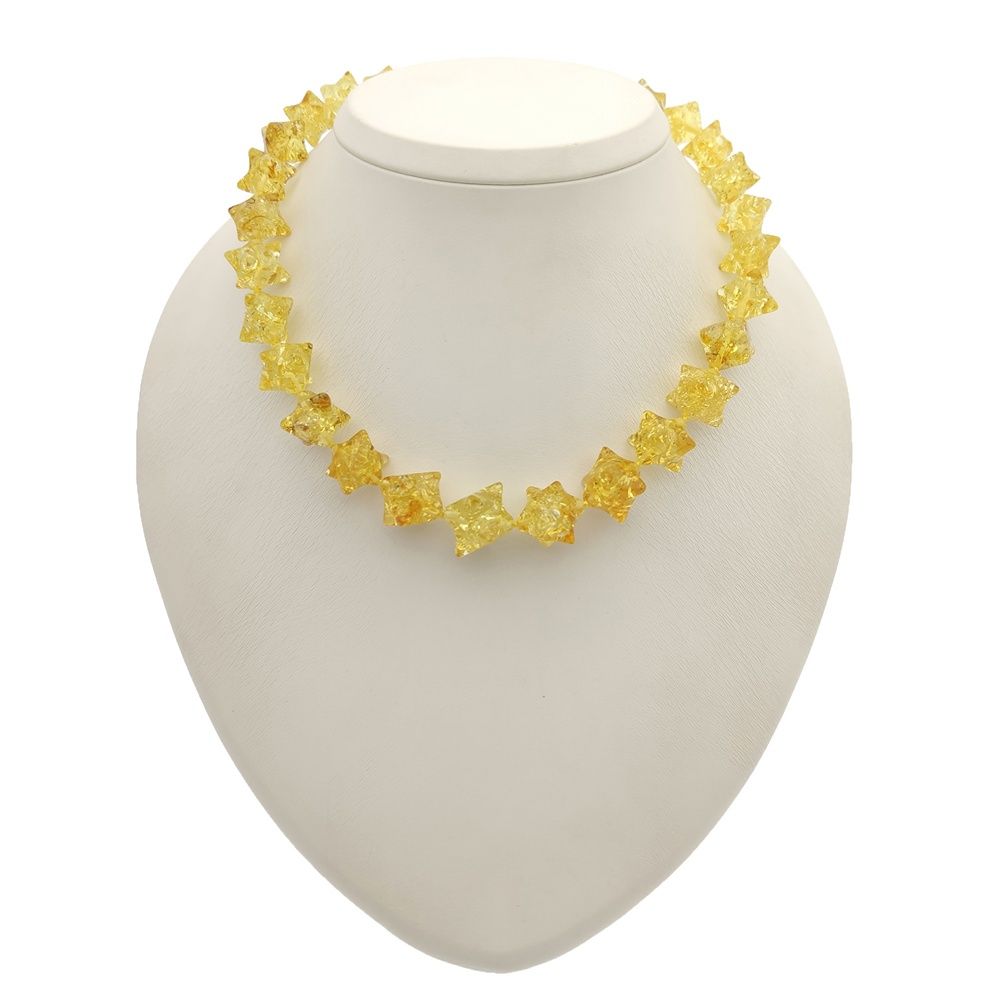 Бусы "Ёжик" из янтаря