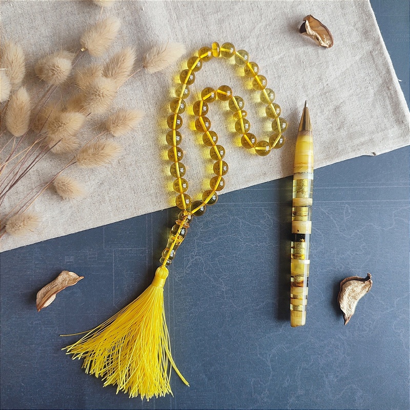 Четки мусульманские янтарь 9401100041 (2)