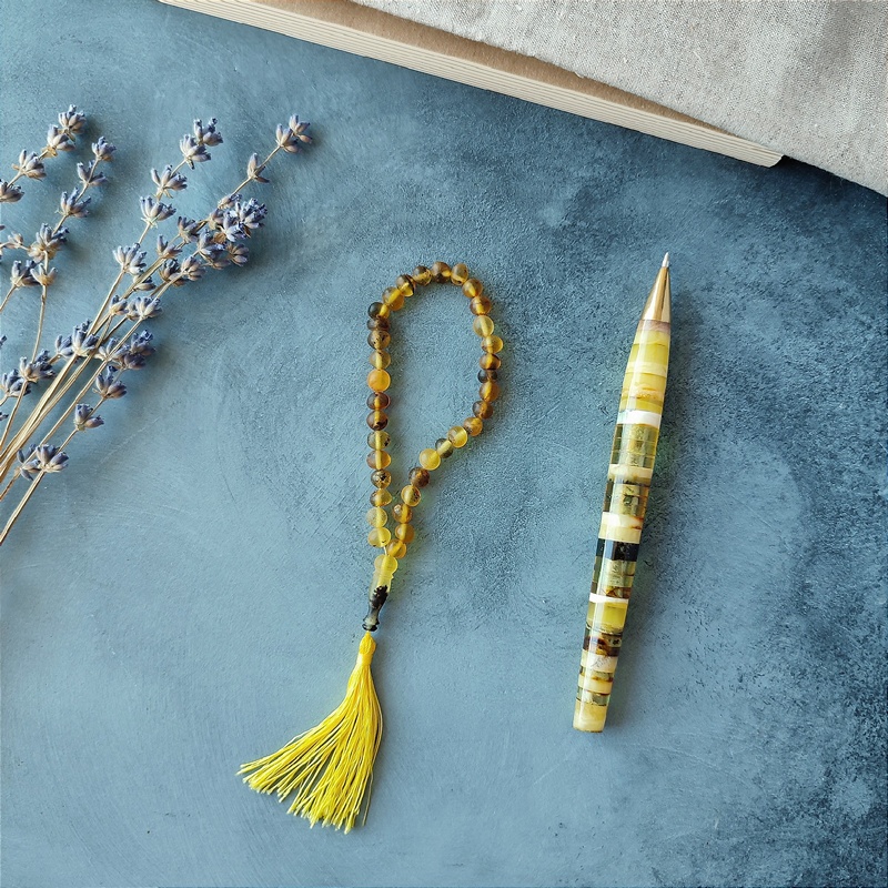 Четки мусульманские янтарь