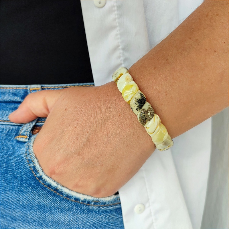 Браслет "Змейка" янтарь