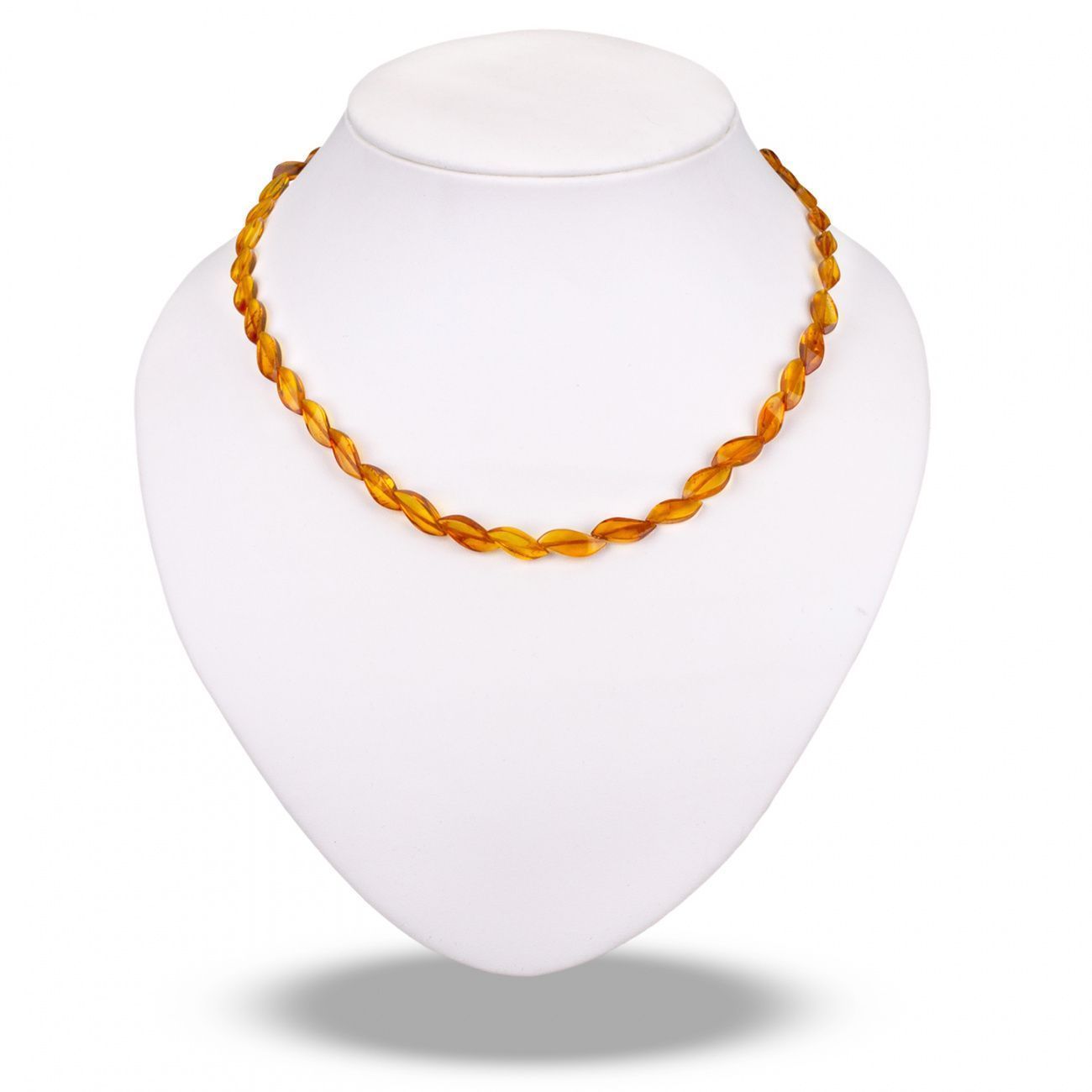 Бусы "Змейка" из янтаря