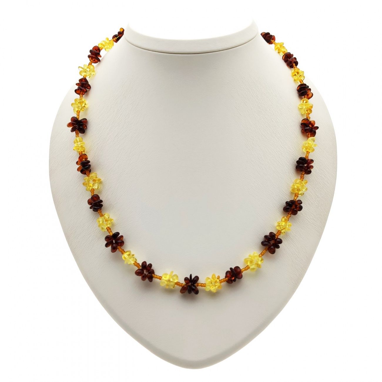 Бусы "Шишечки" янтарь