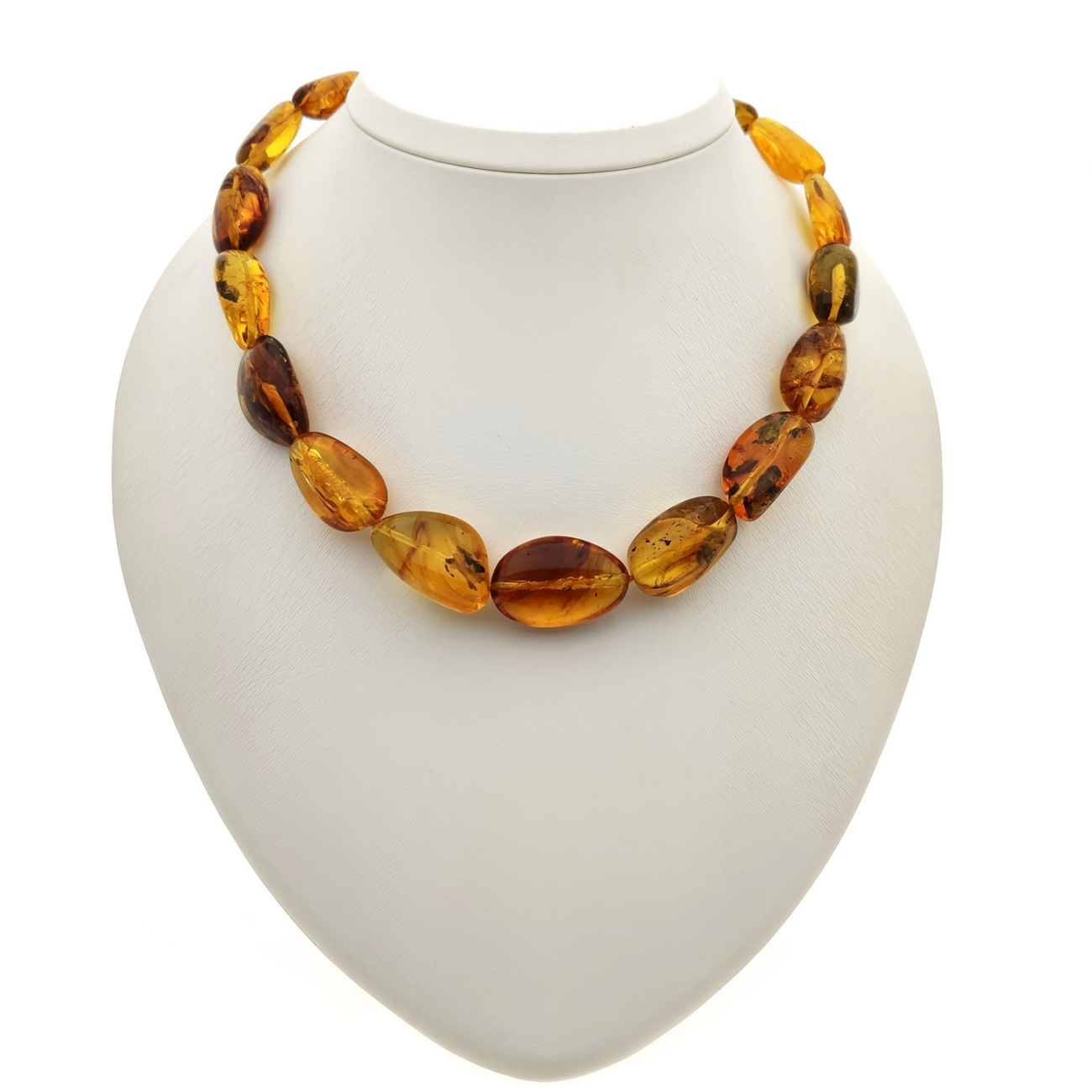 Бусы "Слива" из янтаря