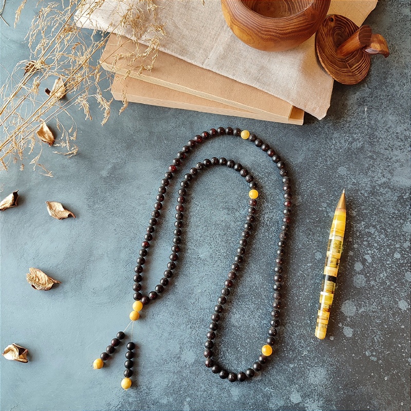 Четки буддийские, янтарь 9116100230 (3)