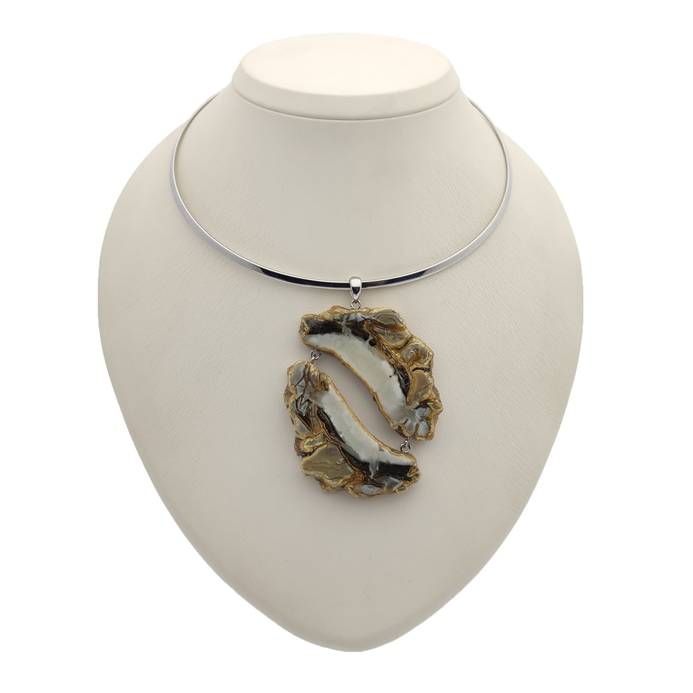 Колье авторское Янтарь а7506500064