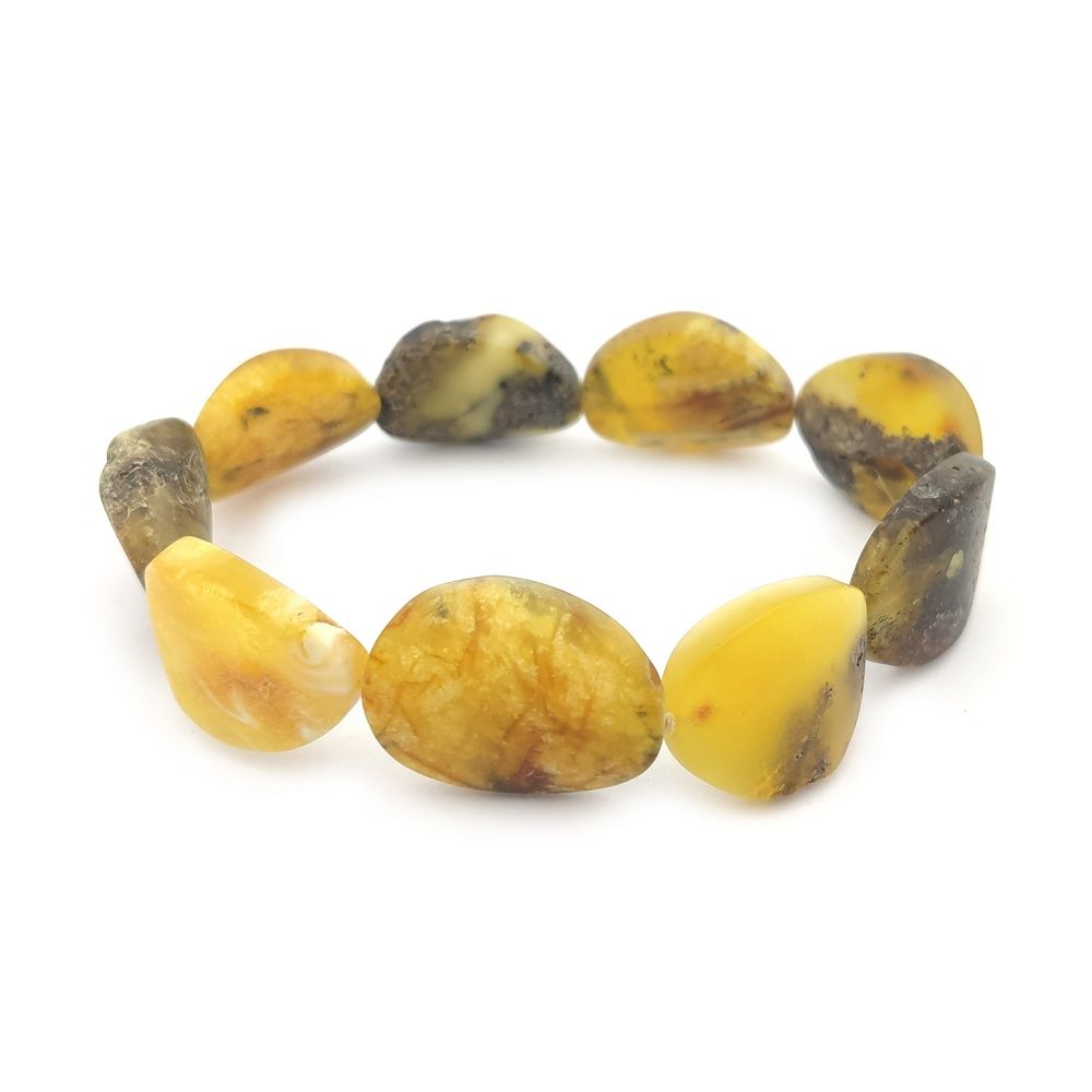 Браслет "Чипсы"  Янтарь