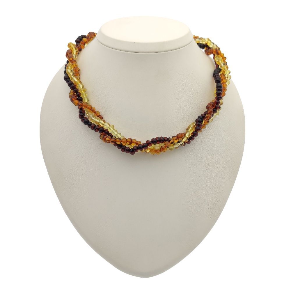 Бусы "Галька"из янтаря