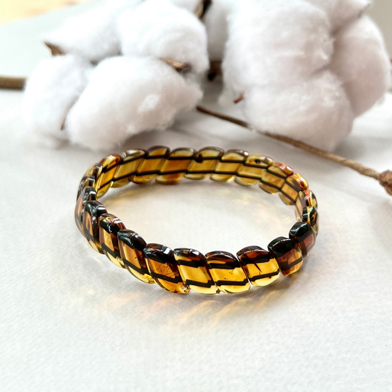 Браслет "Змейка" Янтарь