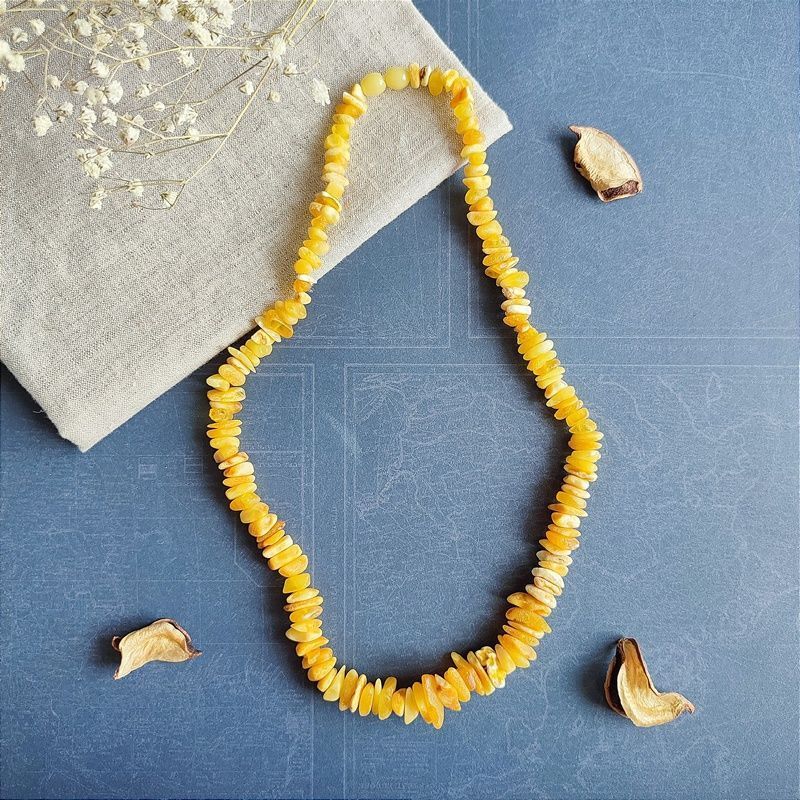 Бусы "Лечебка" из янтаря