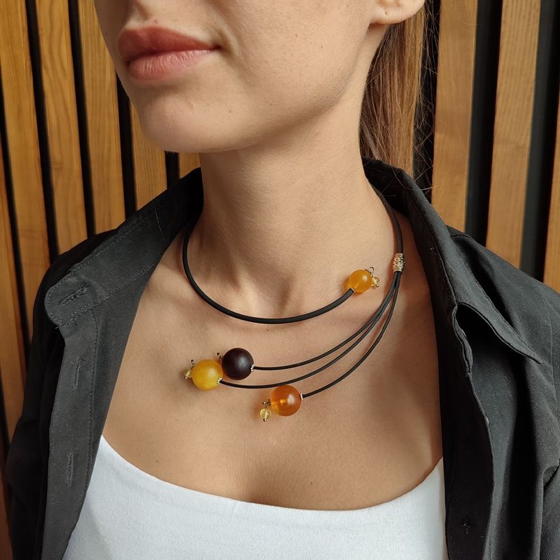 Колье "Италия" Янтарь