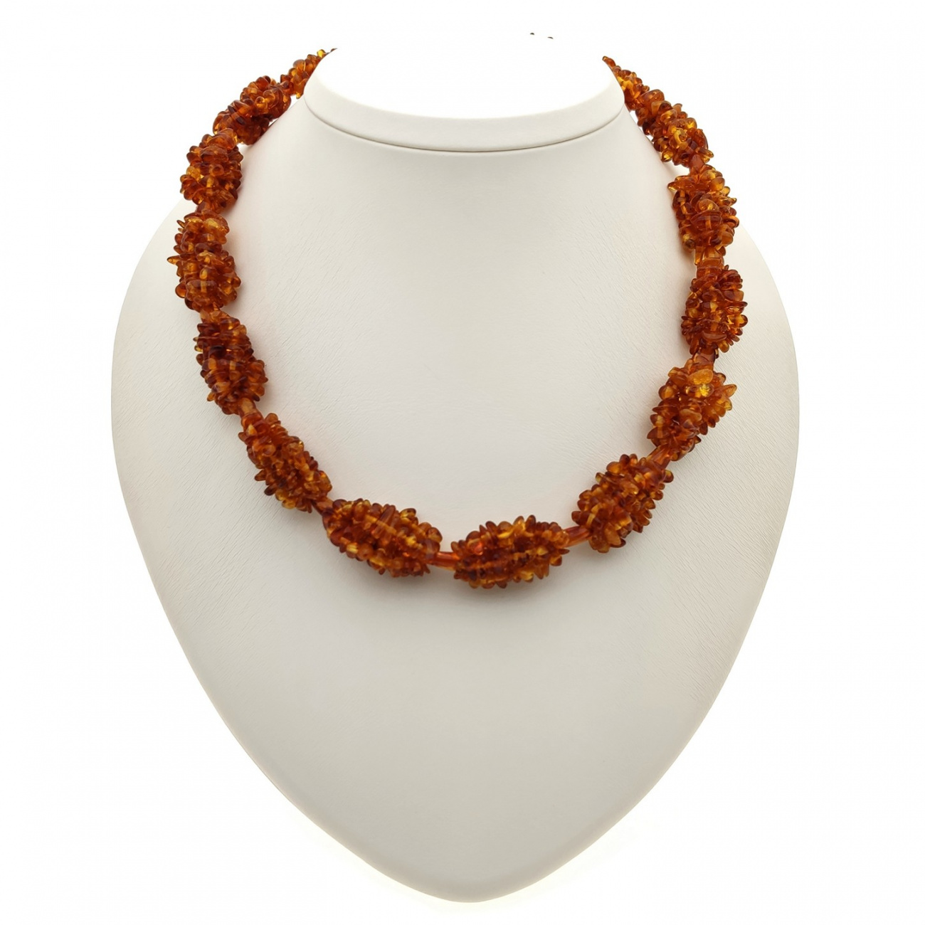 Бусы "Шишечки" янтарь