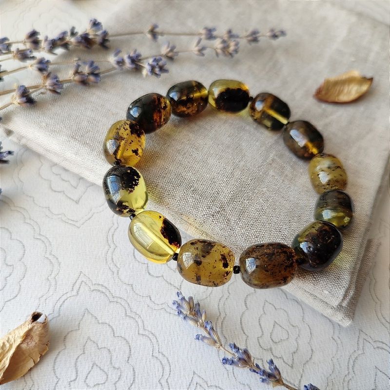 Браслет "Бочата" янтарь