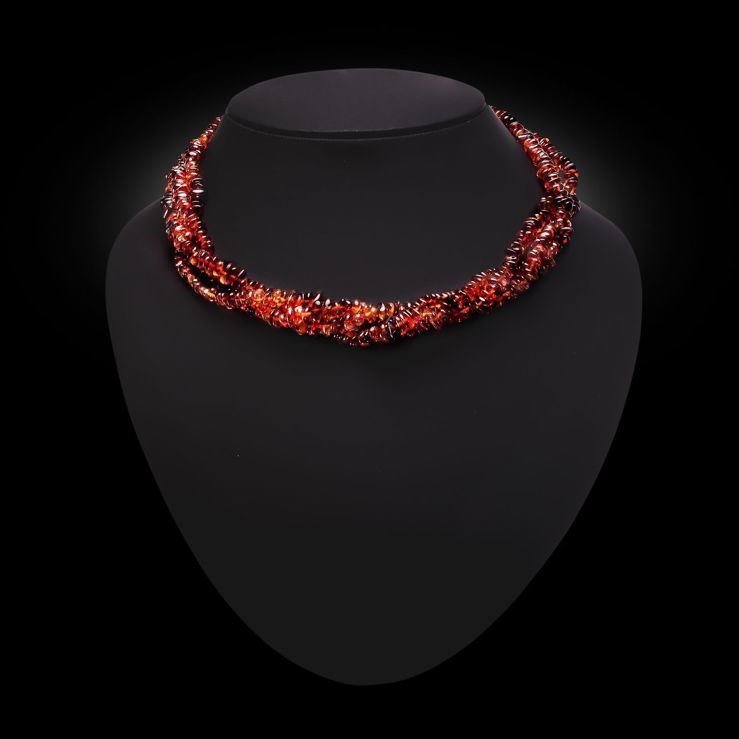 Бусы "Галька"из янтаря