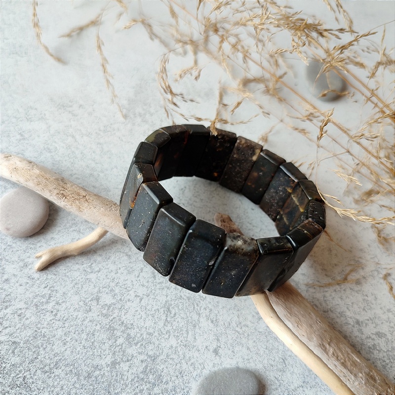 Браслет Муж. янтарь