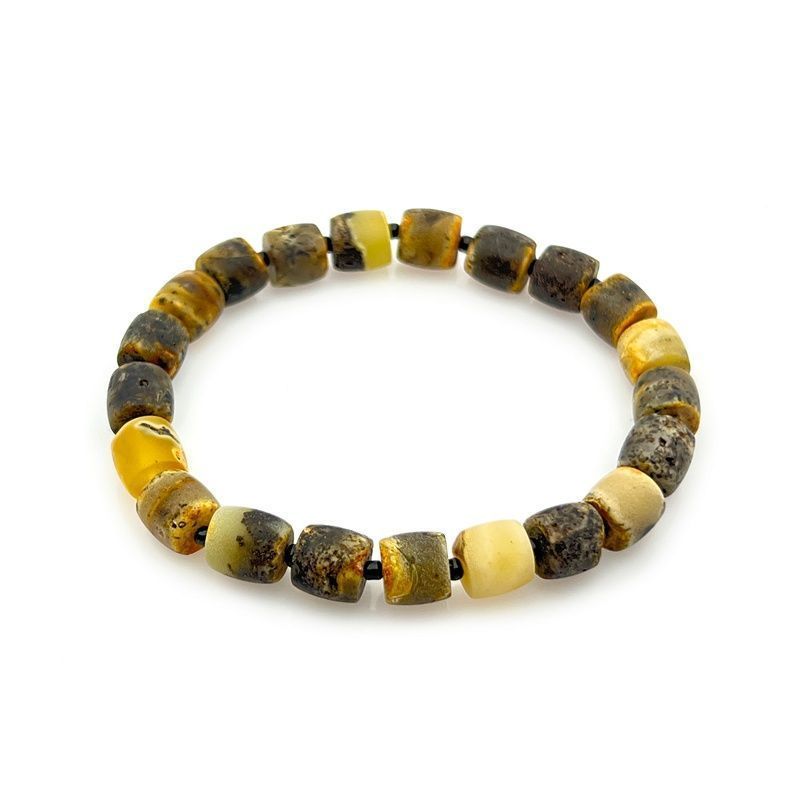 Браслет "Бочонок" Янтарь