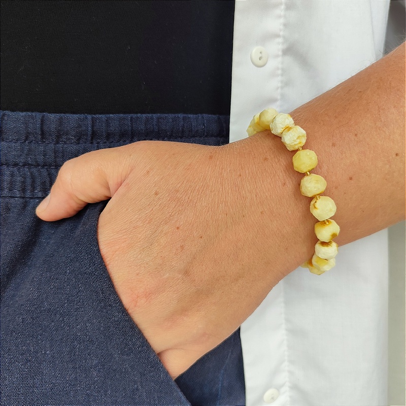 Браслет "Кусанка" янтарь