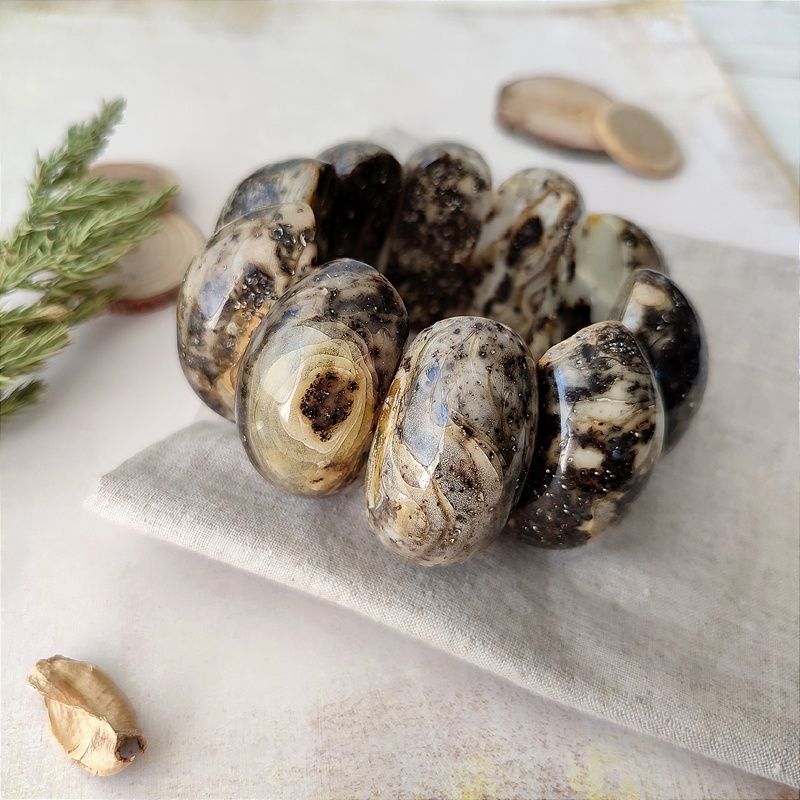 Браслет "Мандарин" янтарь