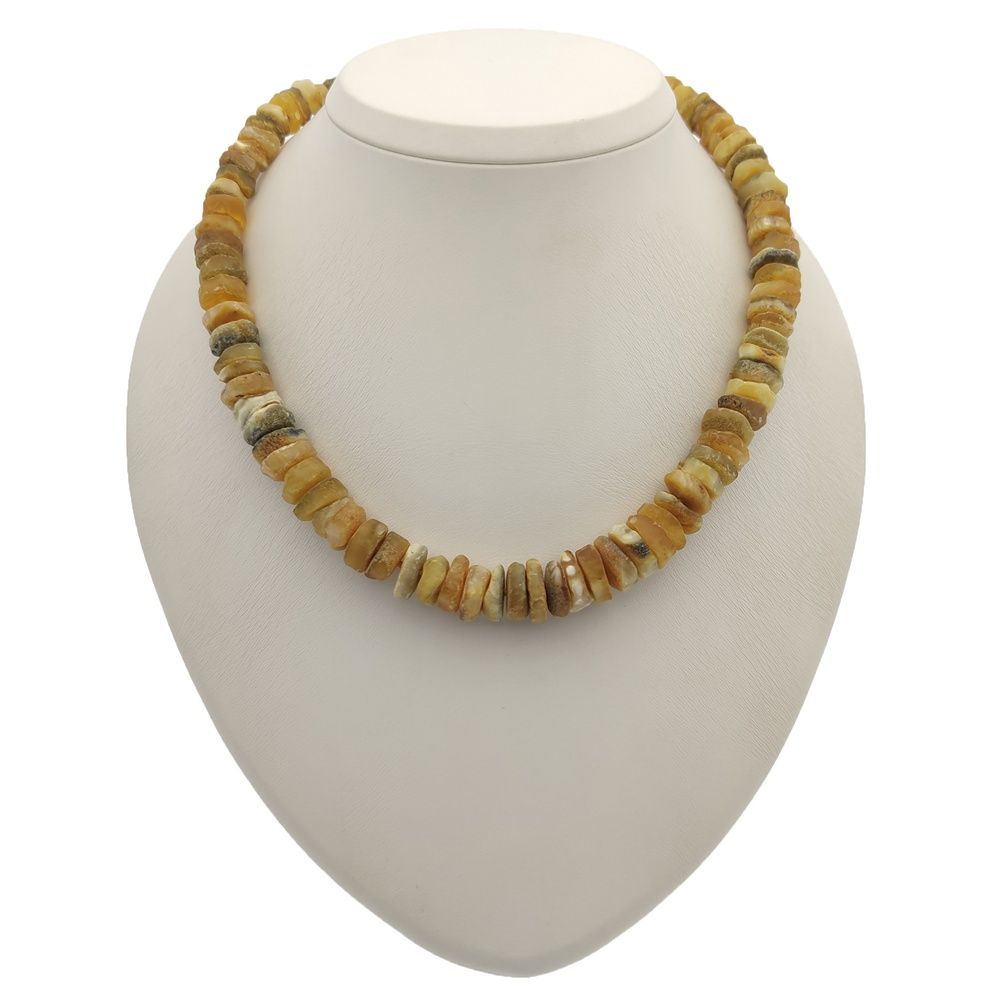 Бусы "Таблетка" из янтаря