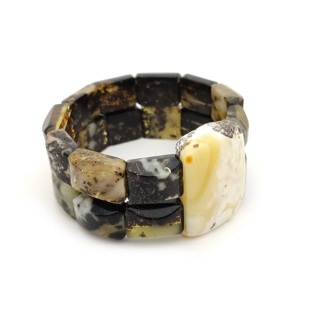 Браслет пласт. янтарь