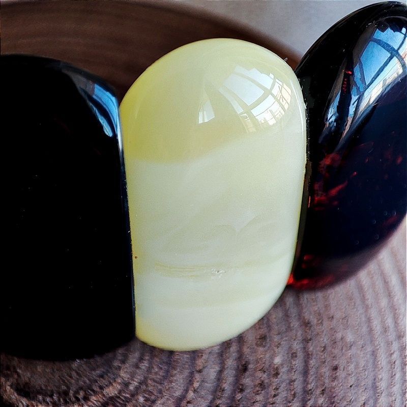 Браслет "Пластина" янтарь