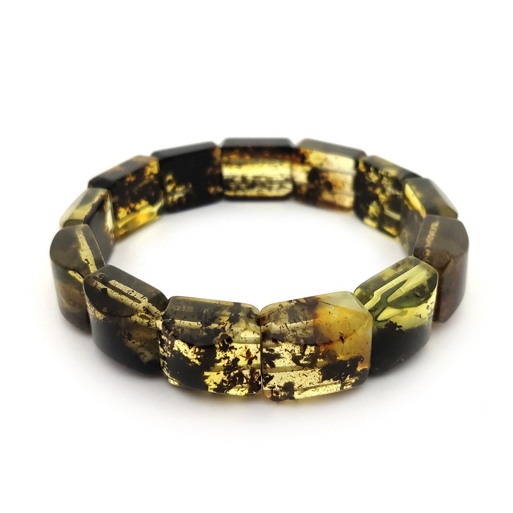 Браслет пласт. янтарь