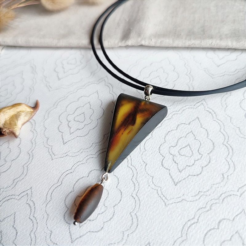 Колье "Геометрия" Янтарь