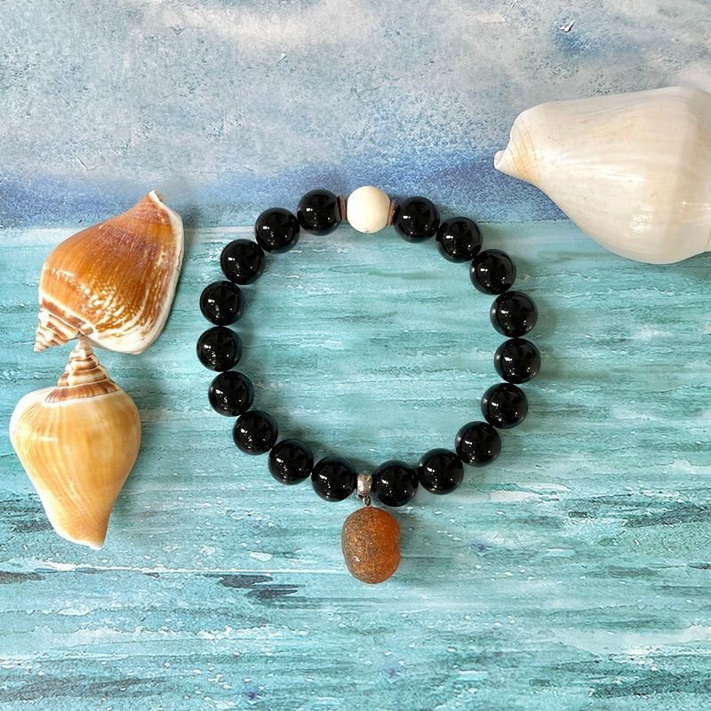 Браслет "Шар" янтарь, мамонт