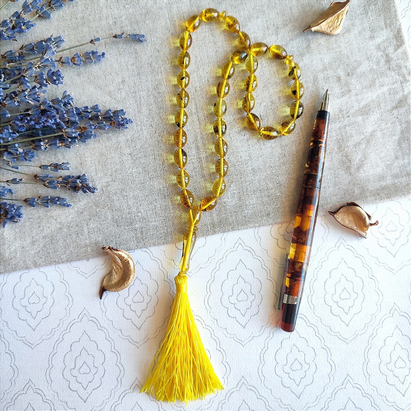 Четки мусульманские янтарь 9201100152 (4)