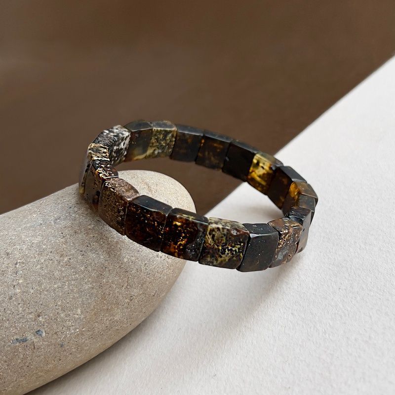 Браслет "Пластина" Янтарь