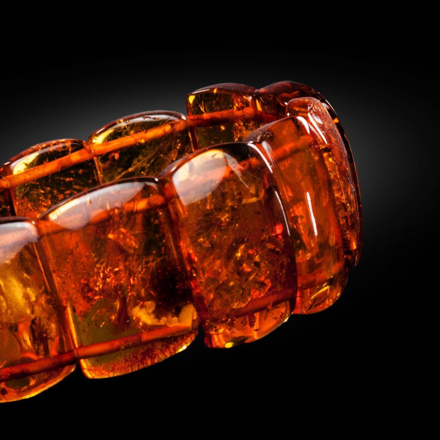 Браслет "Пластина" Янтарь