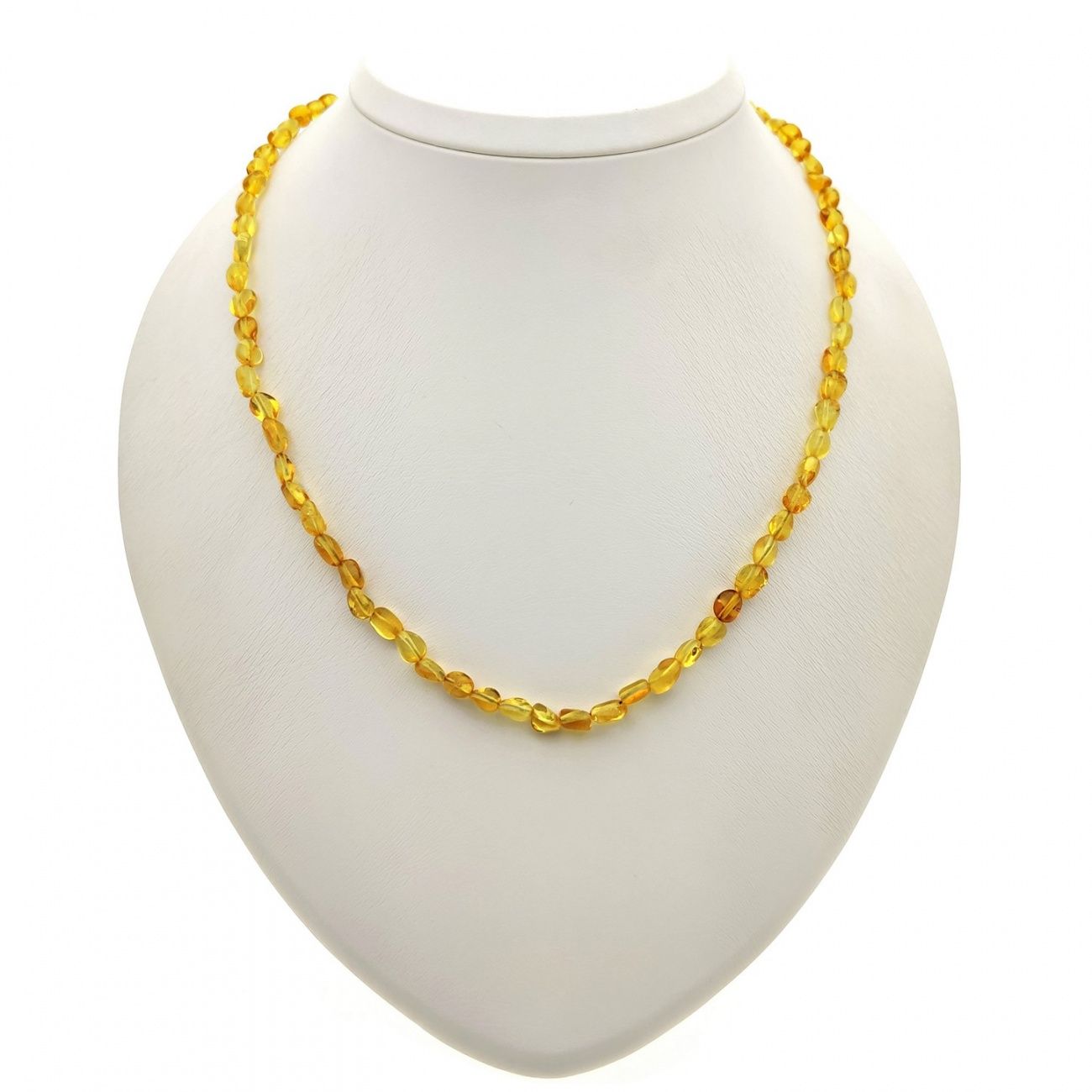 Бусы "Сливка" из янтаря