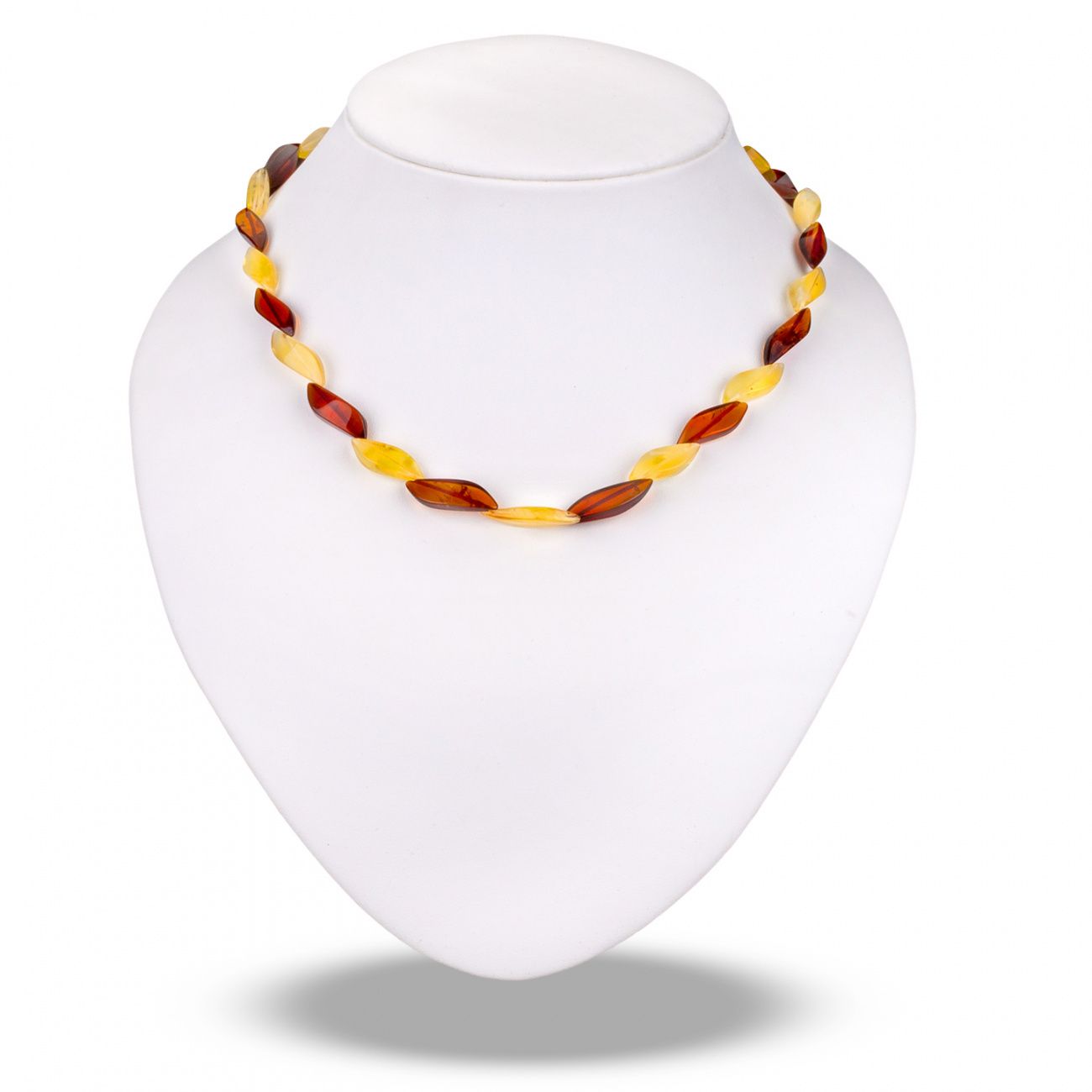 Бусы "Змейка" из янтаря