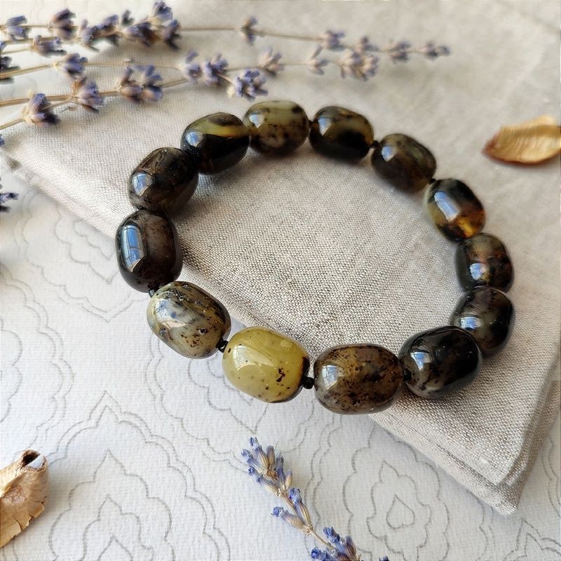 Браслет "Бочата" янтарь