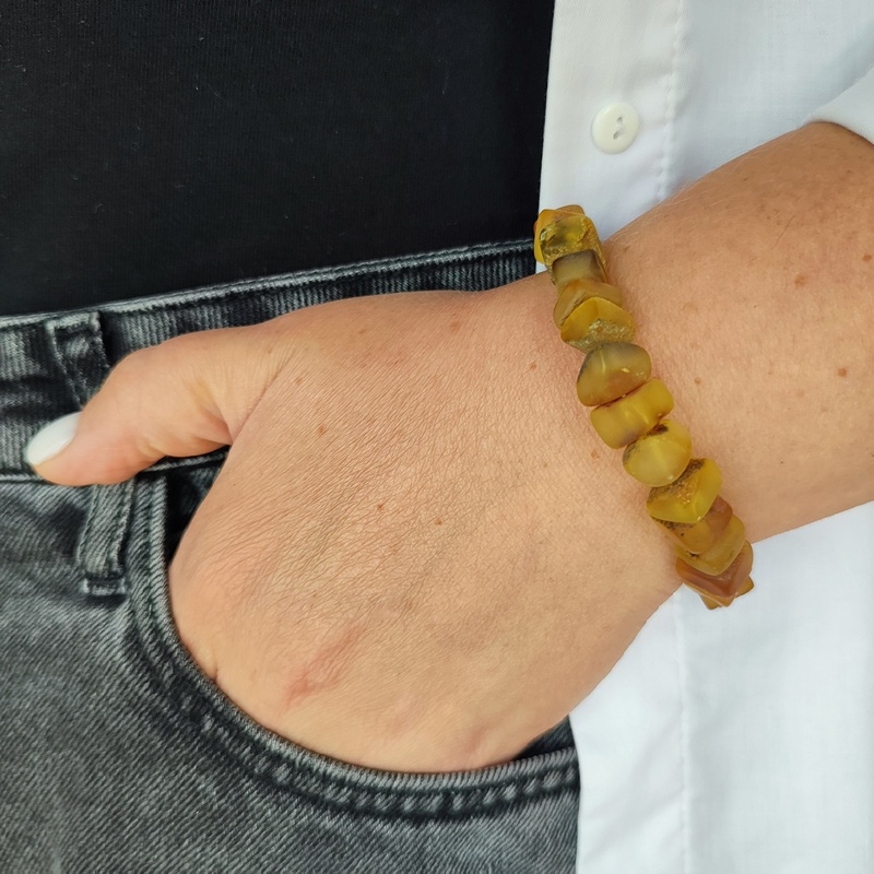 Браслет "Квадрат" янтарь