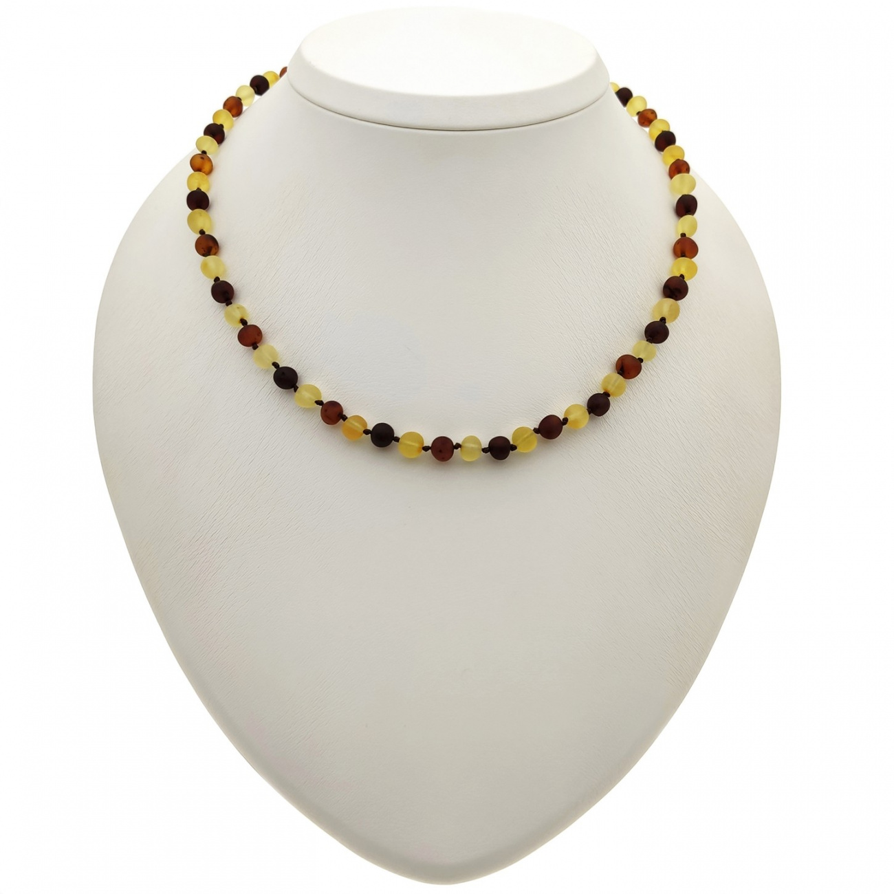 Бусы "Горошек" янтарь