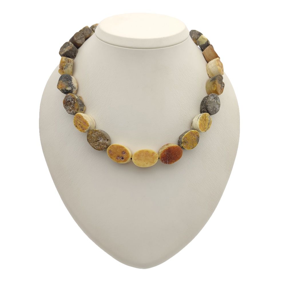 Бусы "Овал" из янтаря