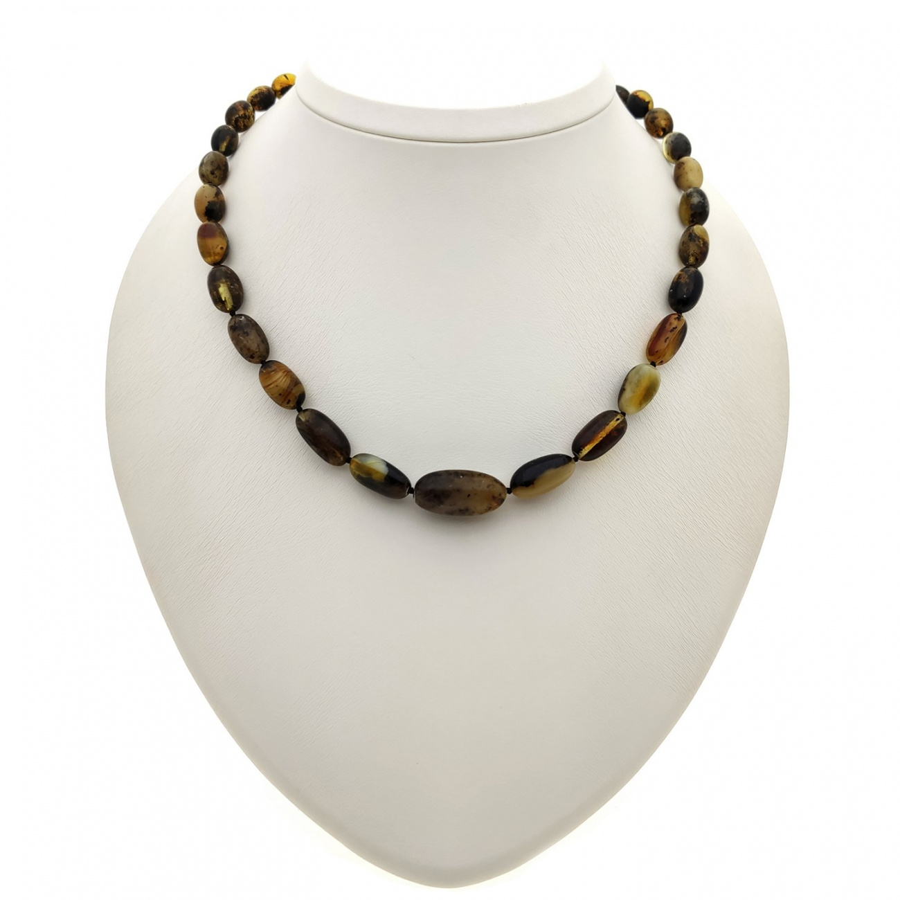 Бусы "Оливка" из янтаря