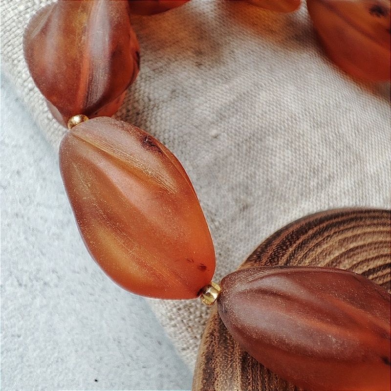 Браслет "Курага" янтарь