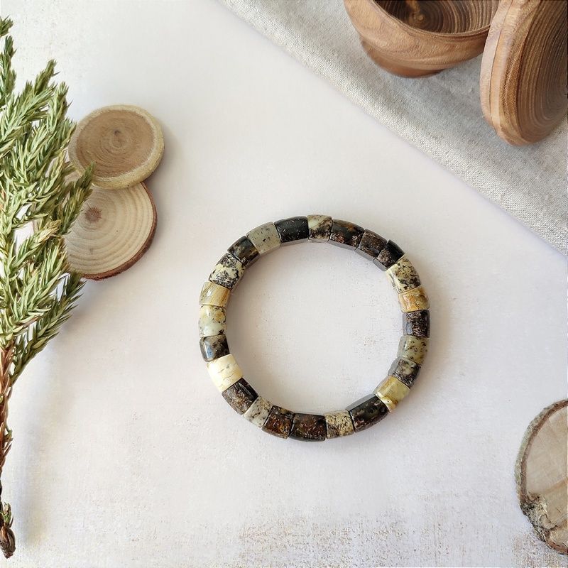 Браслет "Мандарин" муж. Янтарь