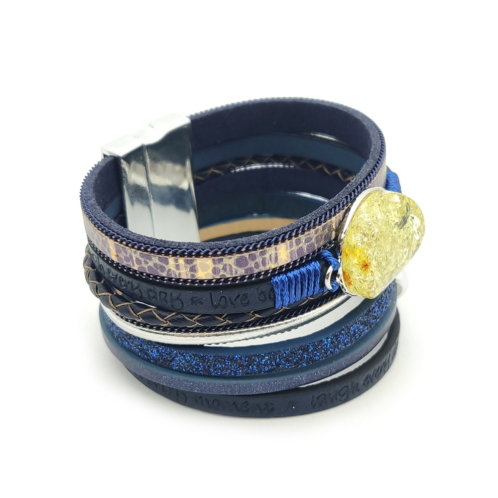 Браслет на кож.  ремешке Янтарь 3501409894 (3)