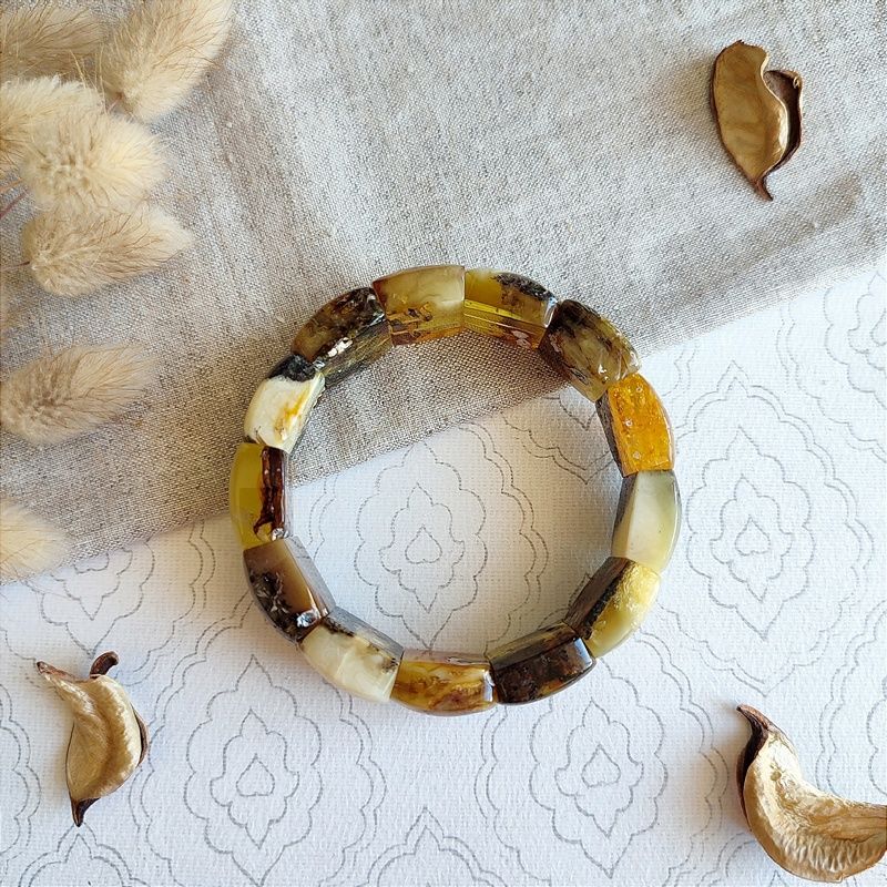 Браслет "Ириска" янтарь