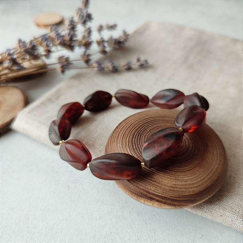 Браслет "Курага" янтарь