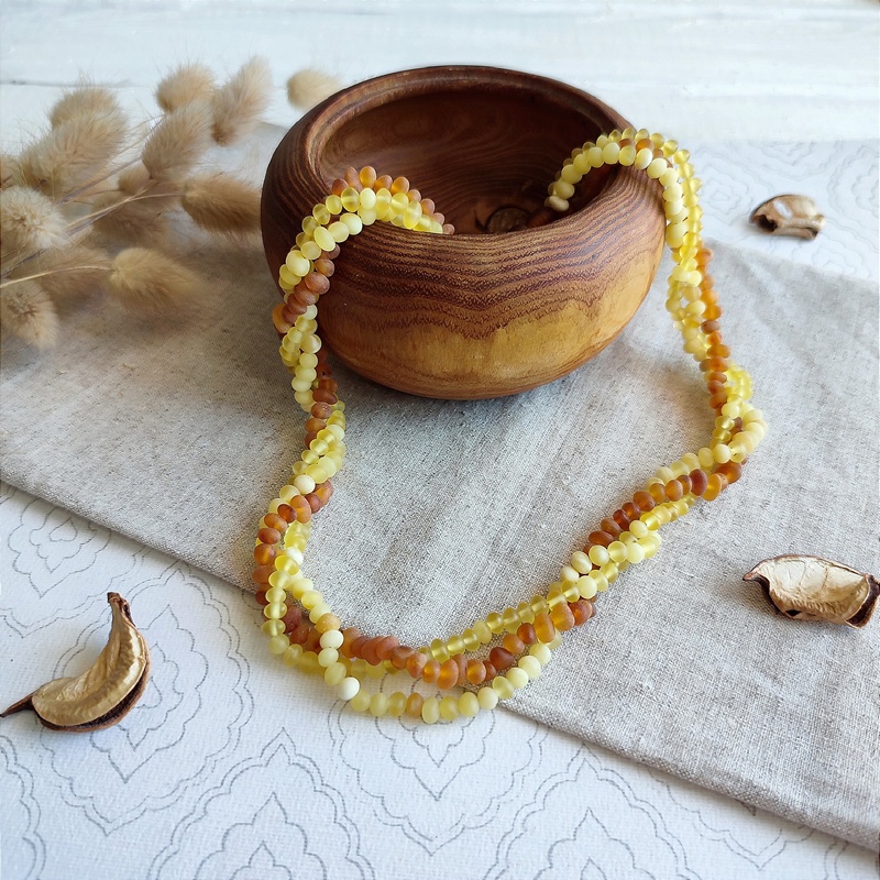 Бусы "Радость" из янтаря