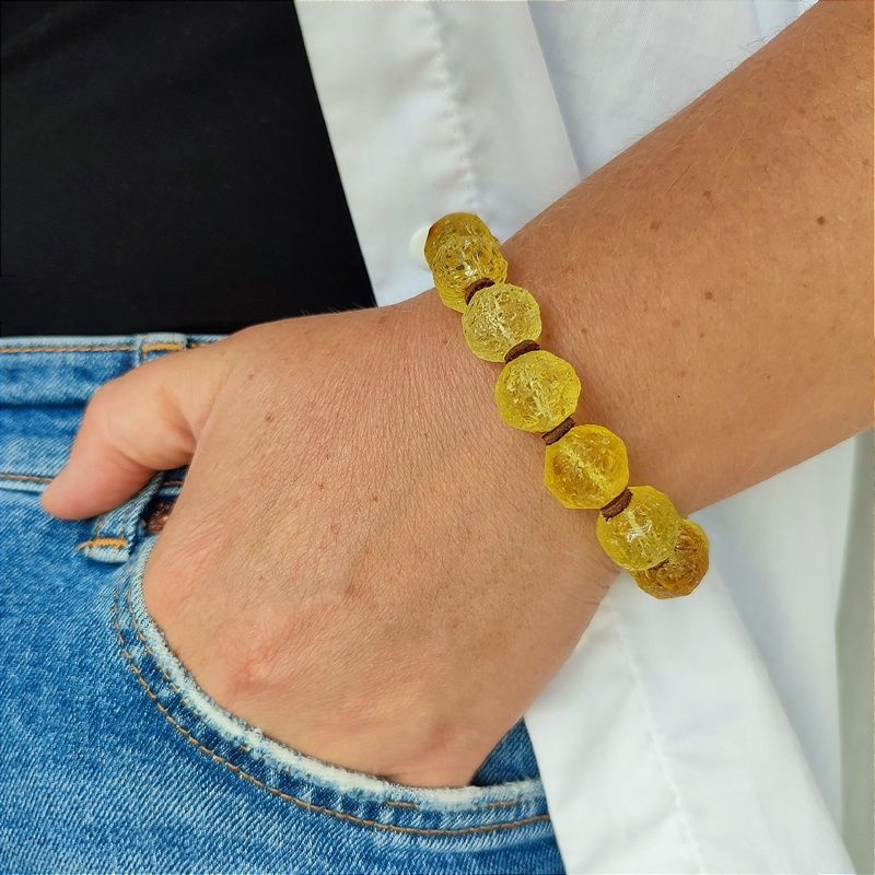 Браслет "Кусанка" янтарь