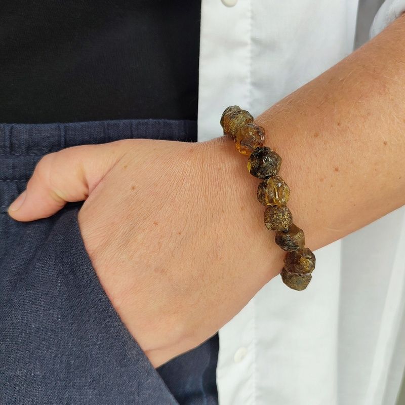 Браслет "Кусанка" янтарь